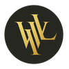 Luxury Weddings Indonesia company logo in gold on a charcoal background